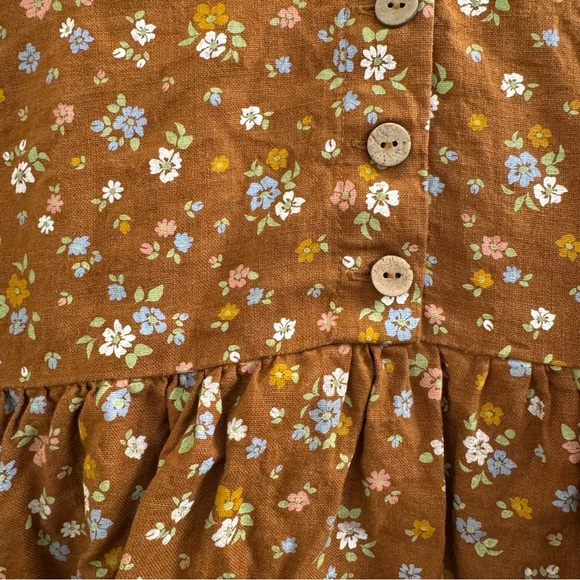 NotPerfectLinen NPL SYMI V-neck linen dress in beautiful floral pattern - Picture 3 of 9